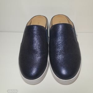 Ladies Vionic Blue metallic mules size 6
